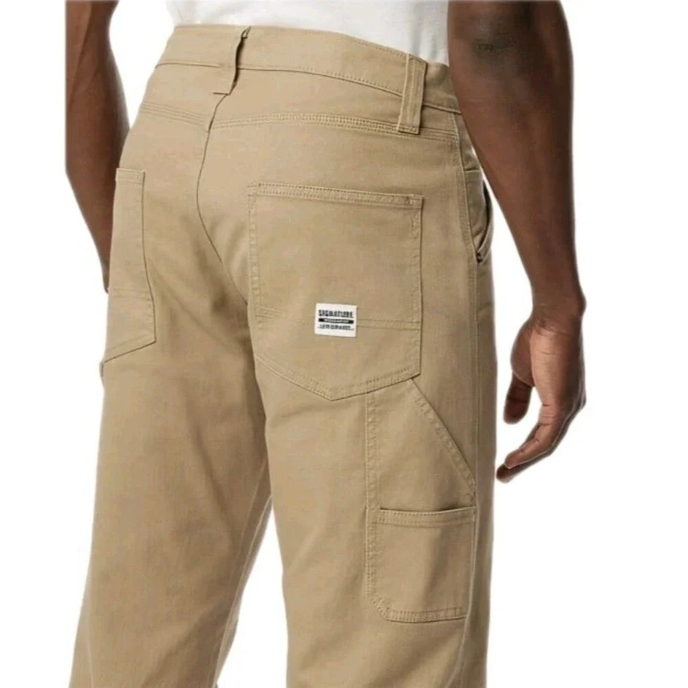 Levi Strauss Signature 40x30 Mens Cotton Carpenter Jeans American Khaki Straight